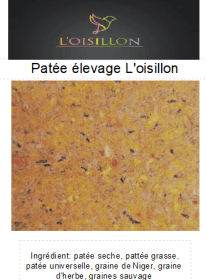 Pâtée d'élevage l'Oisillon